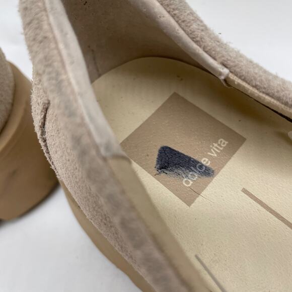 Dolce Vita Women's Elias Lug Sole Tailored Loafer Flats Dune Suede Size 7.5 - Picture 8 of 12